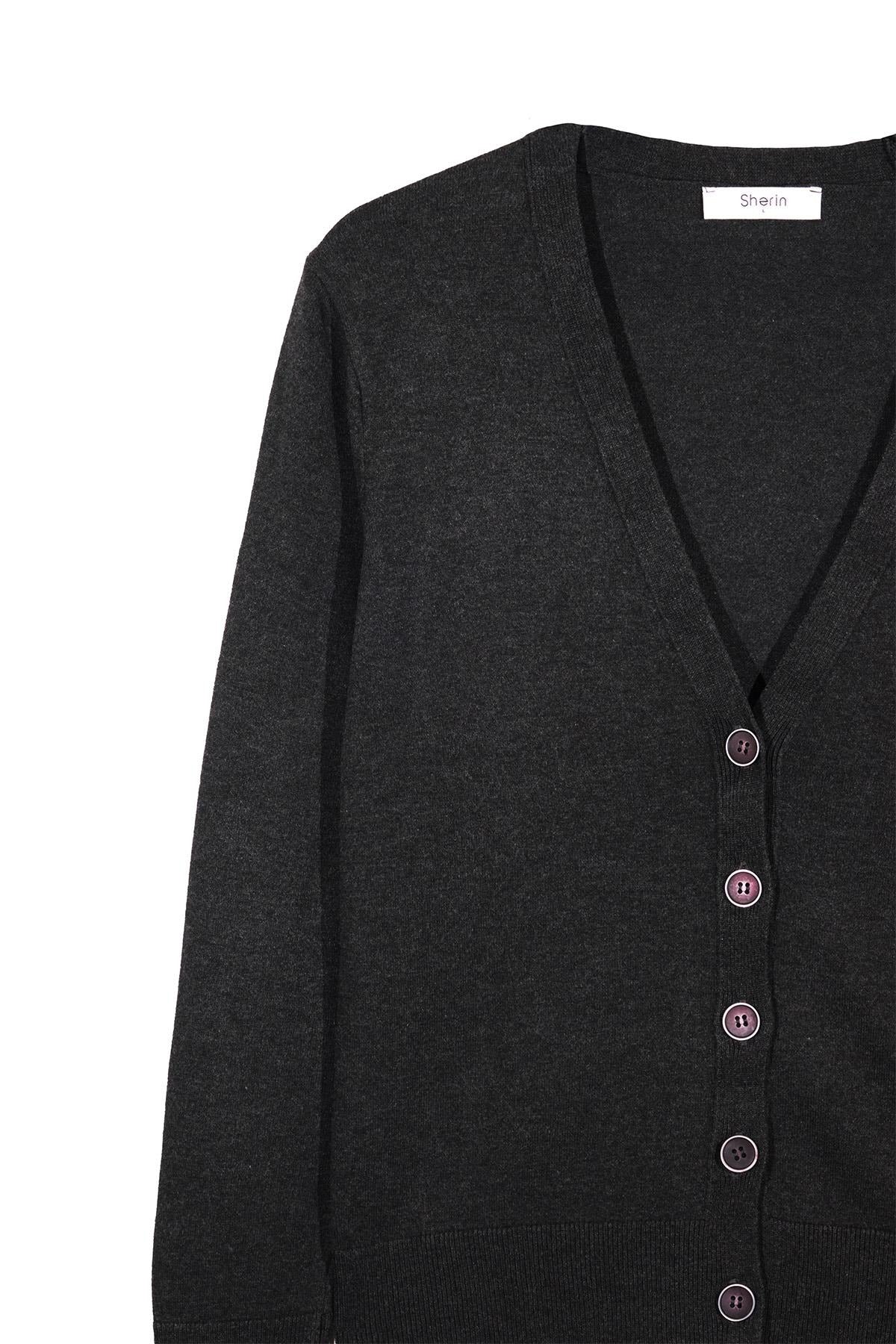Buttoned Knit Cardigan
