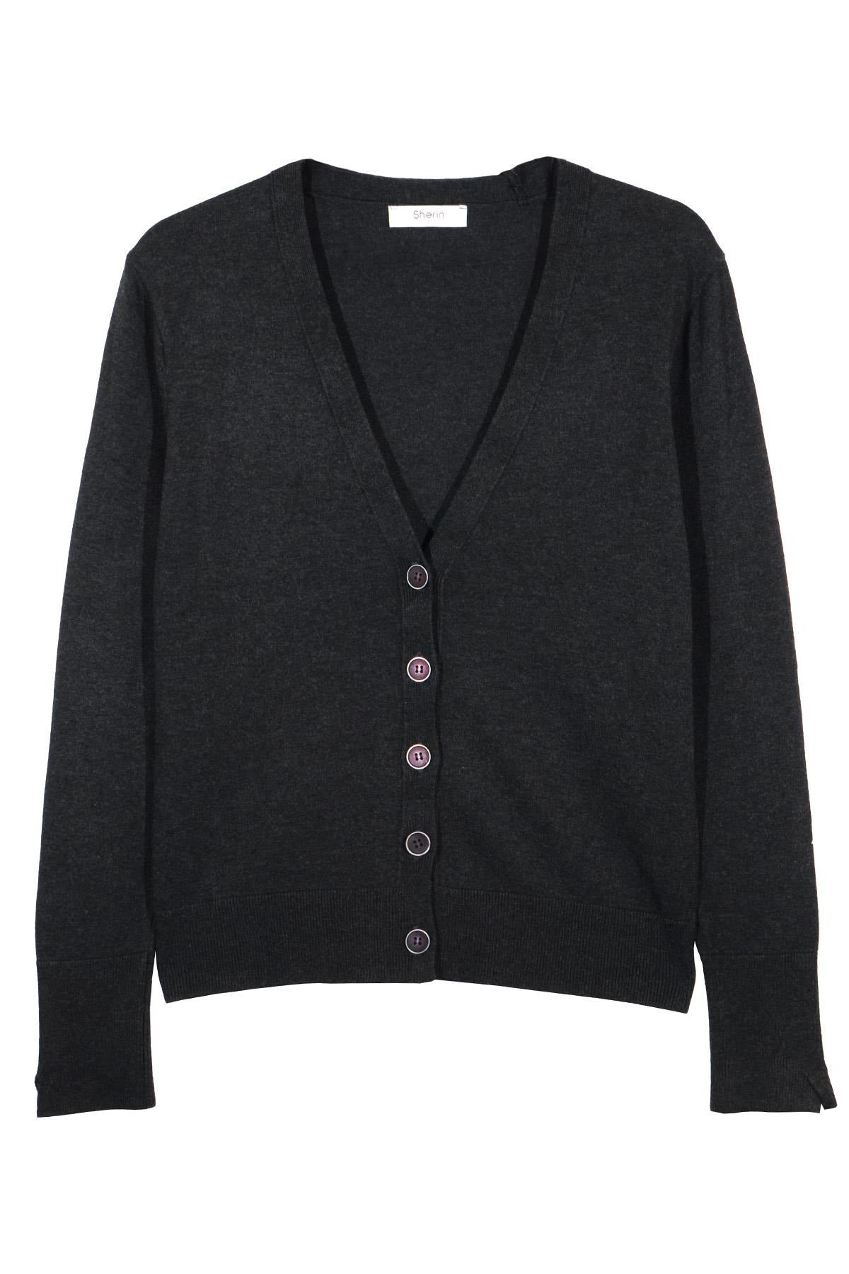 Buttoned Knit Cardigan