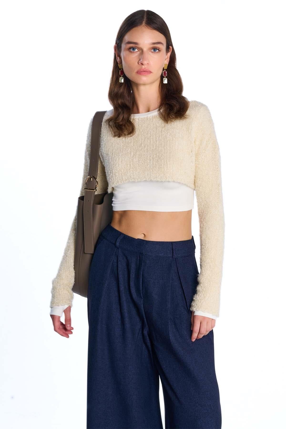 Cropped Knit Jumper