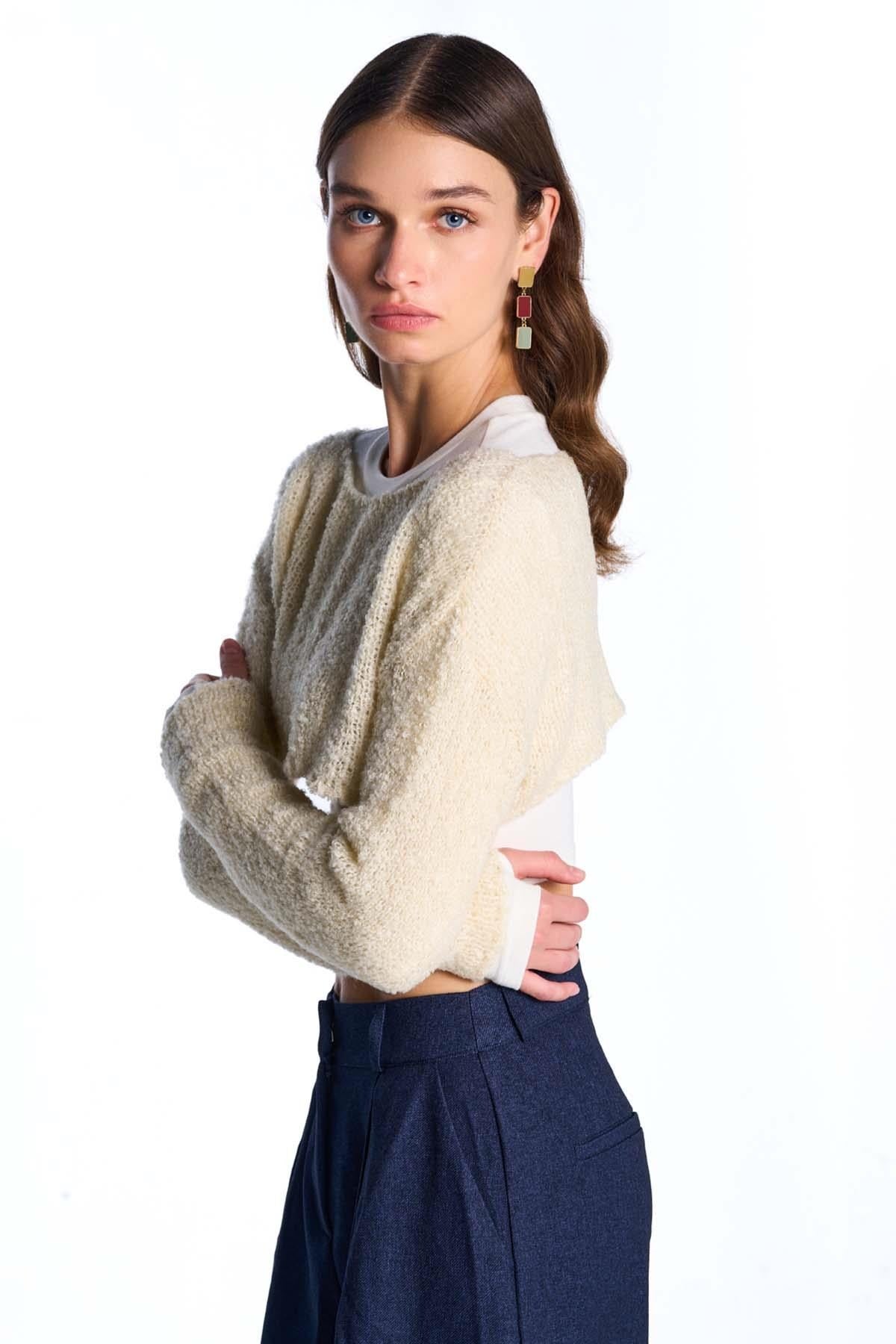 Cropped Knit Jumper
