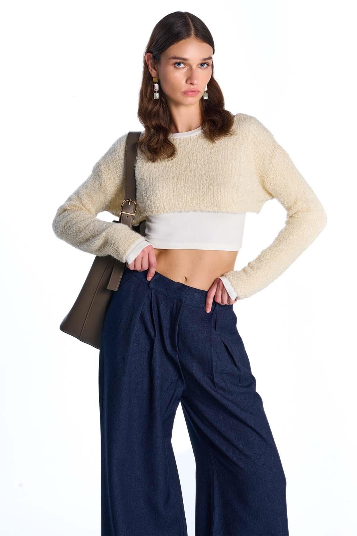Cropped Knit Jumper