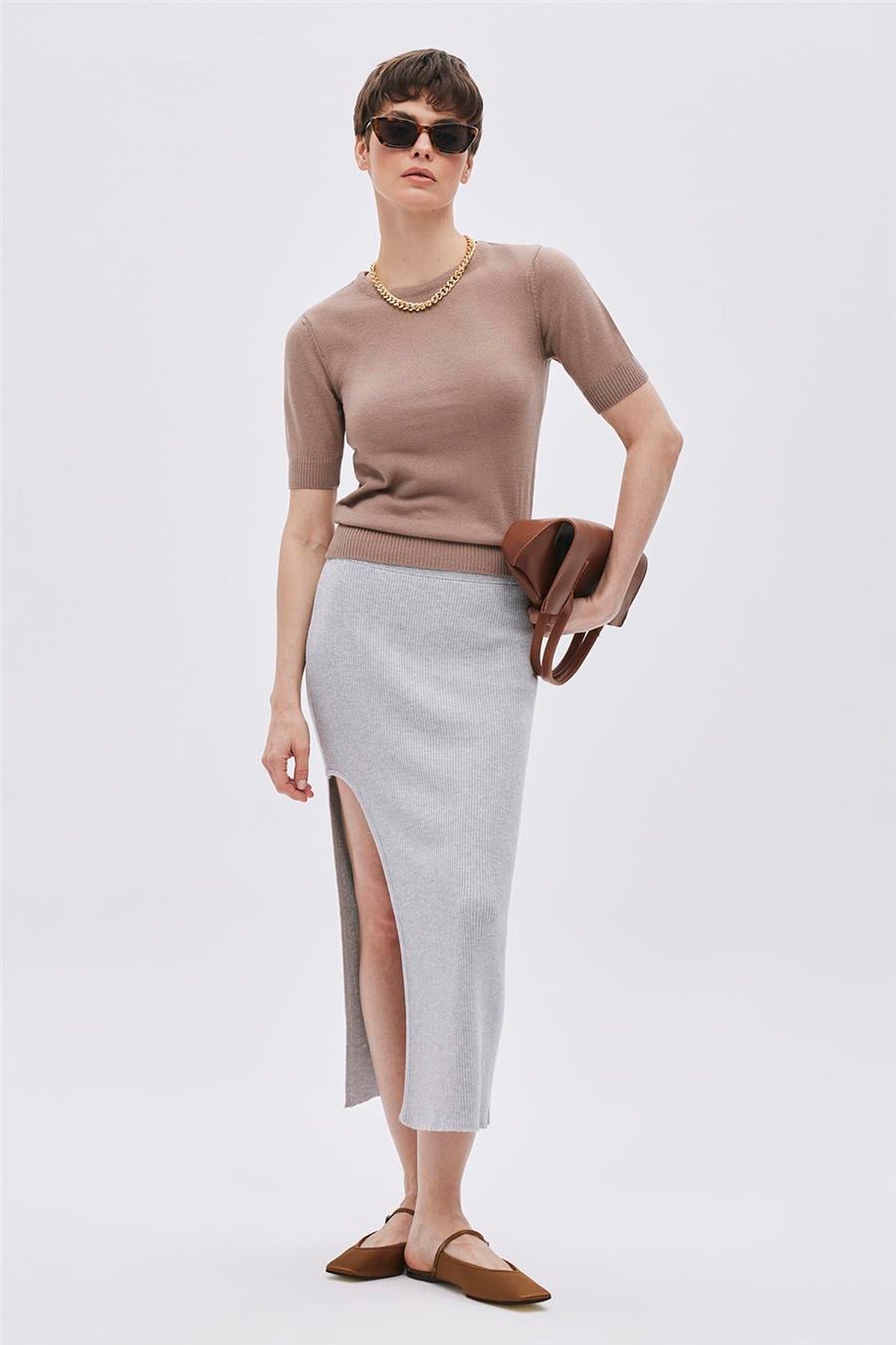 Short Sleeve Knit Jumper
