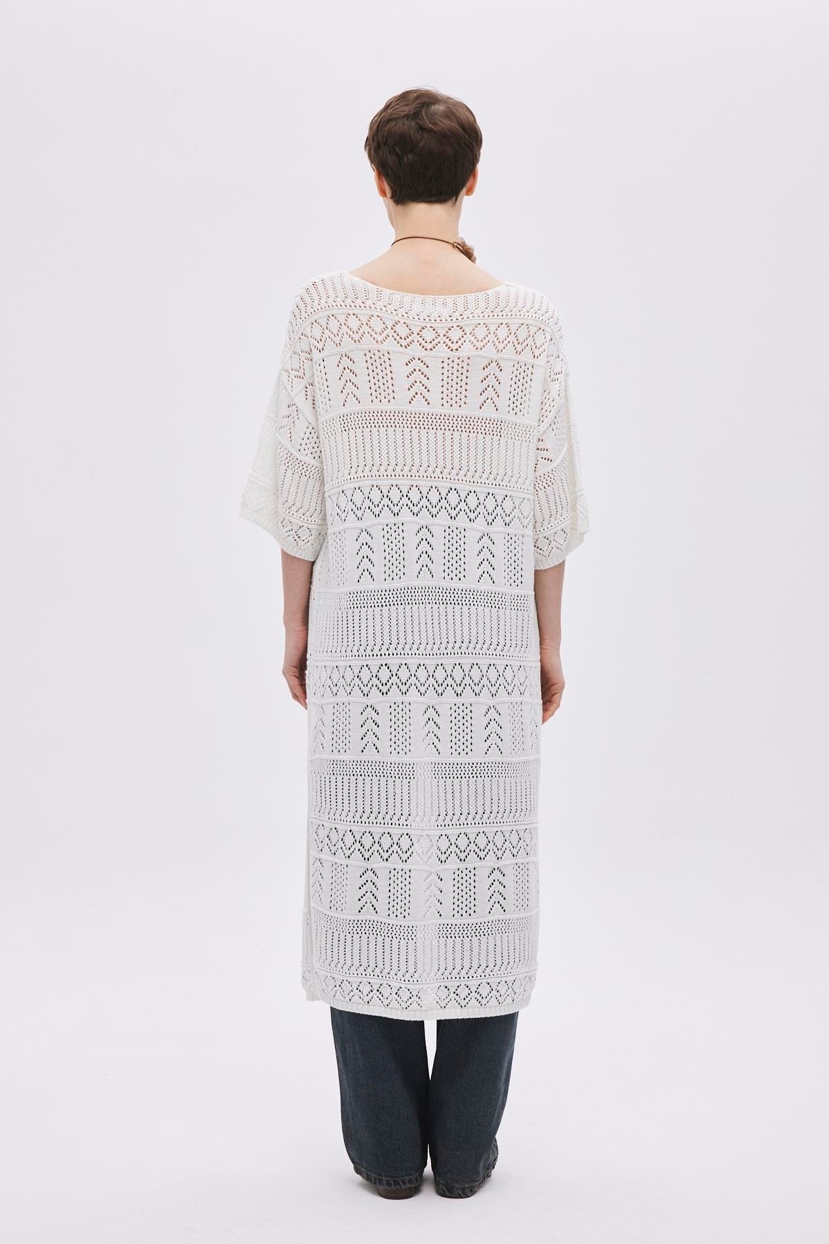 Openwork Oversized Knit Dress