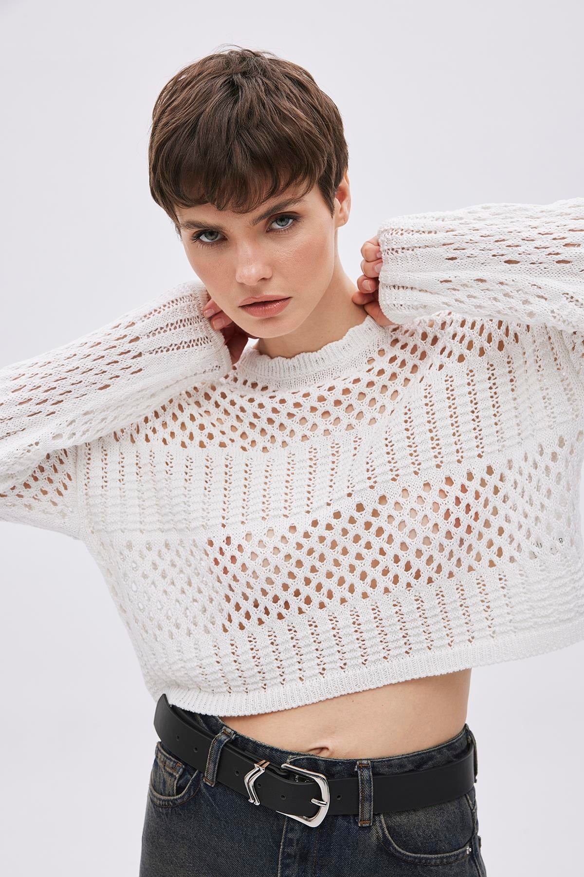 Openwork Knit Jumper