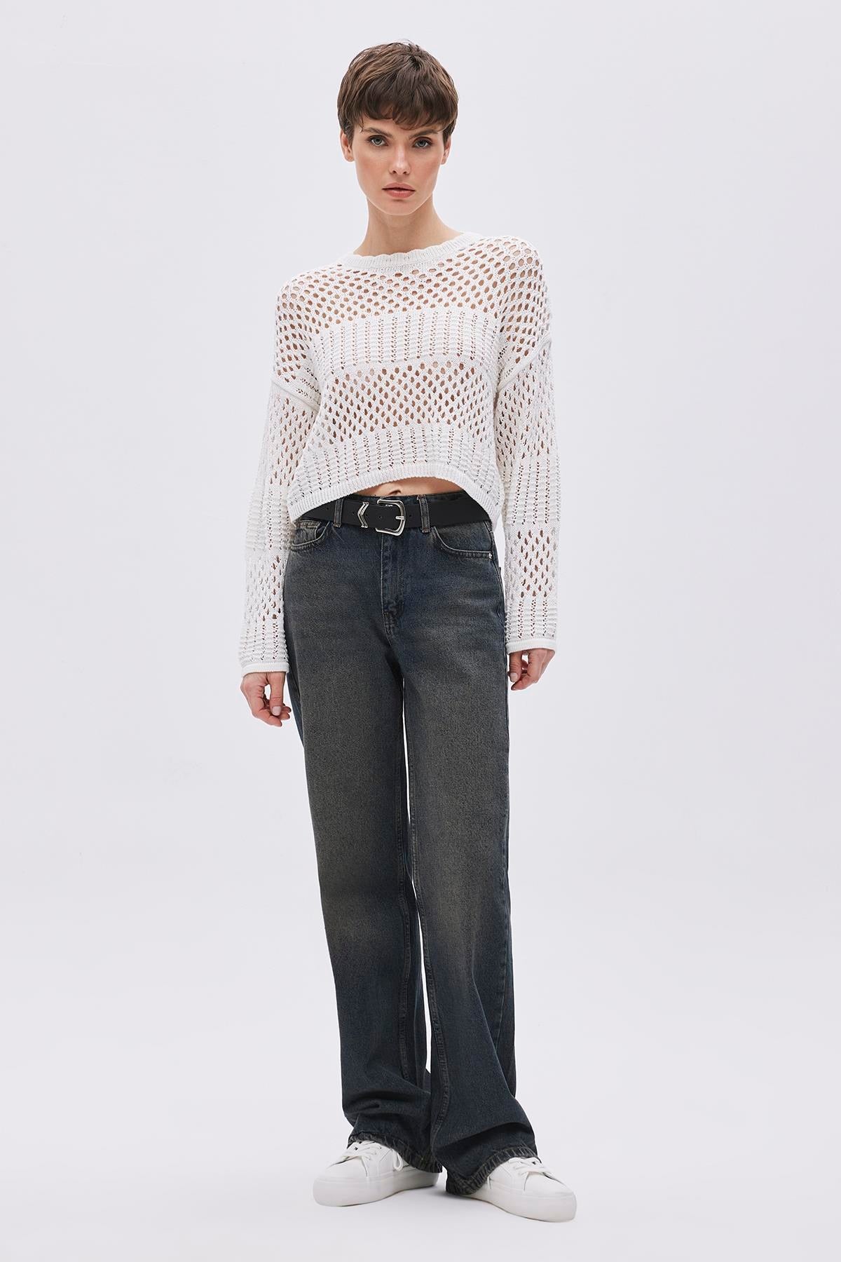 Openwork Knit Jumper