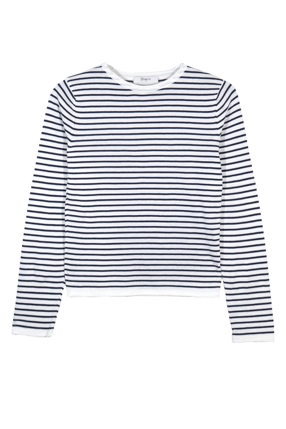 Striped Viscose Knit Jumper