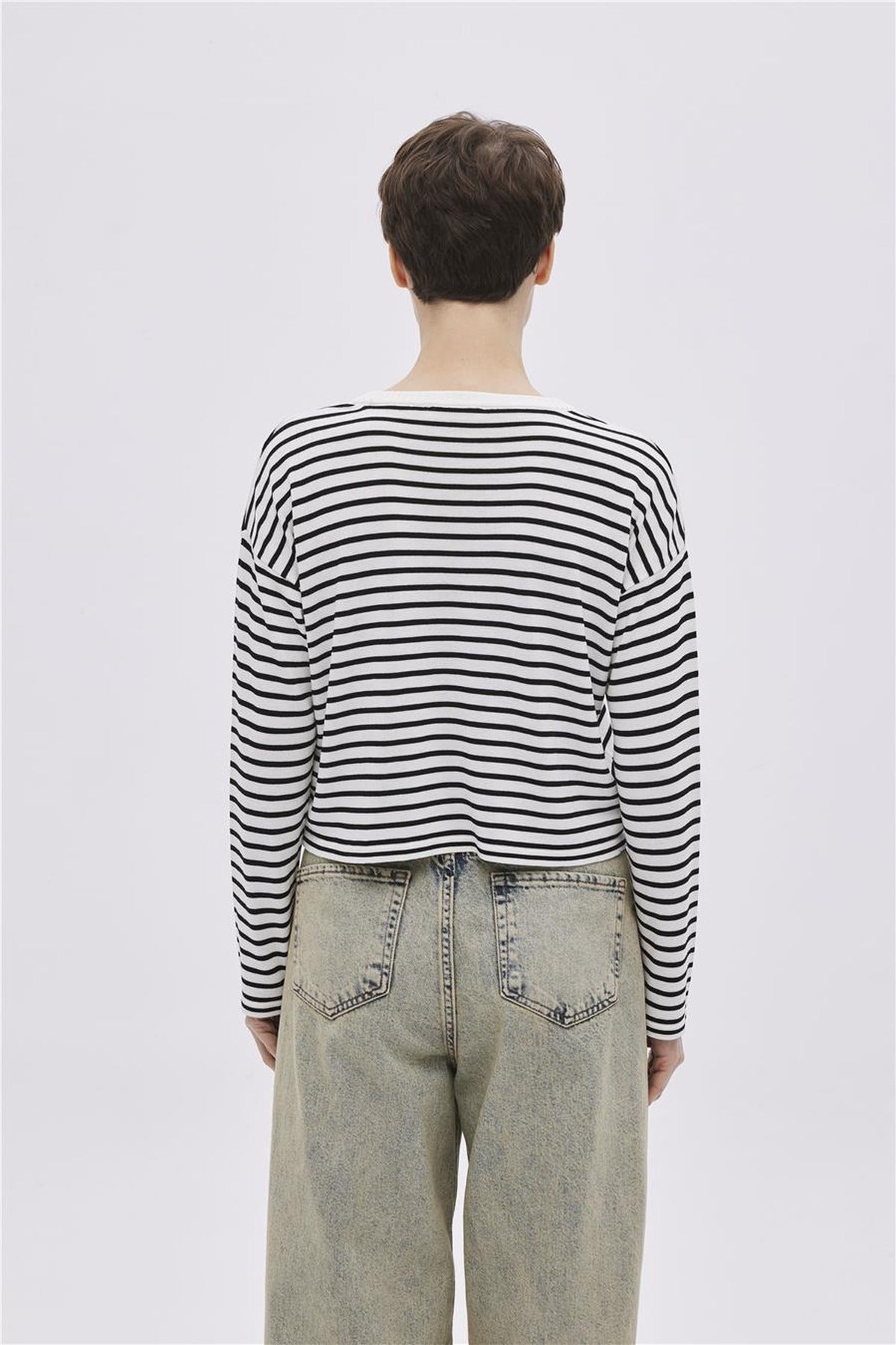 Striped Viscose Knit Jumper
