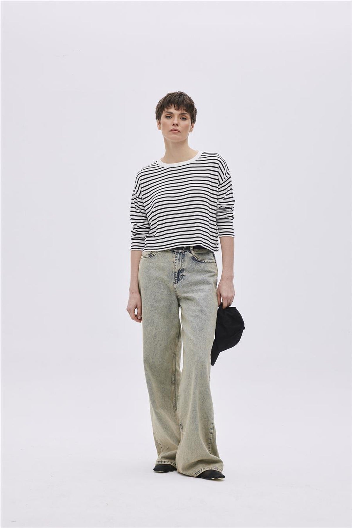 Striped Viscose Knit Jumper