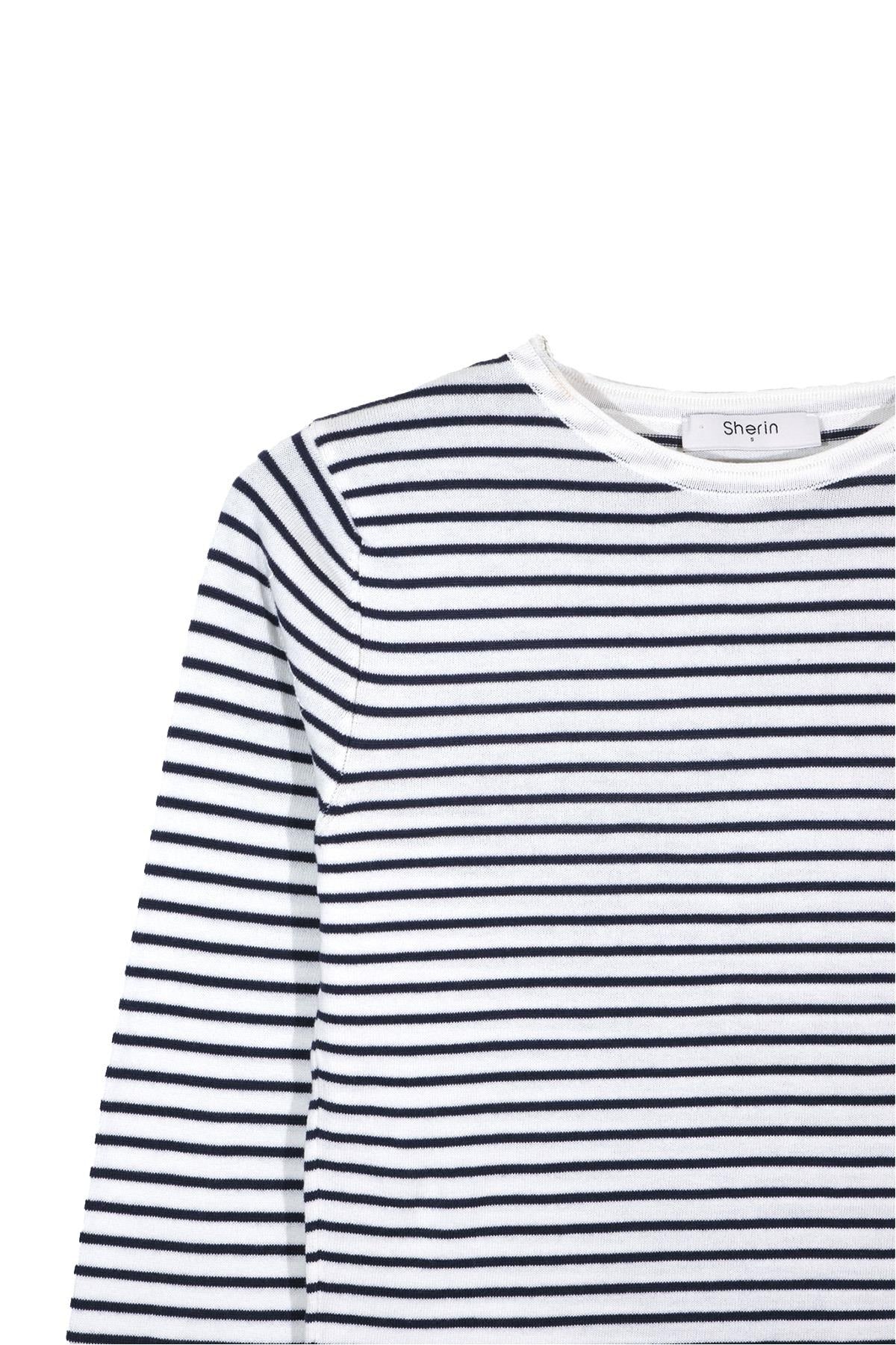 Striped Viscose Knit Jumper