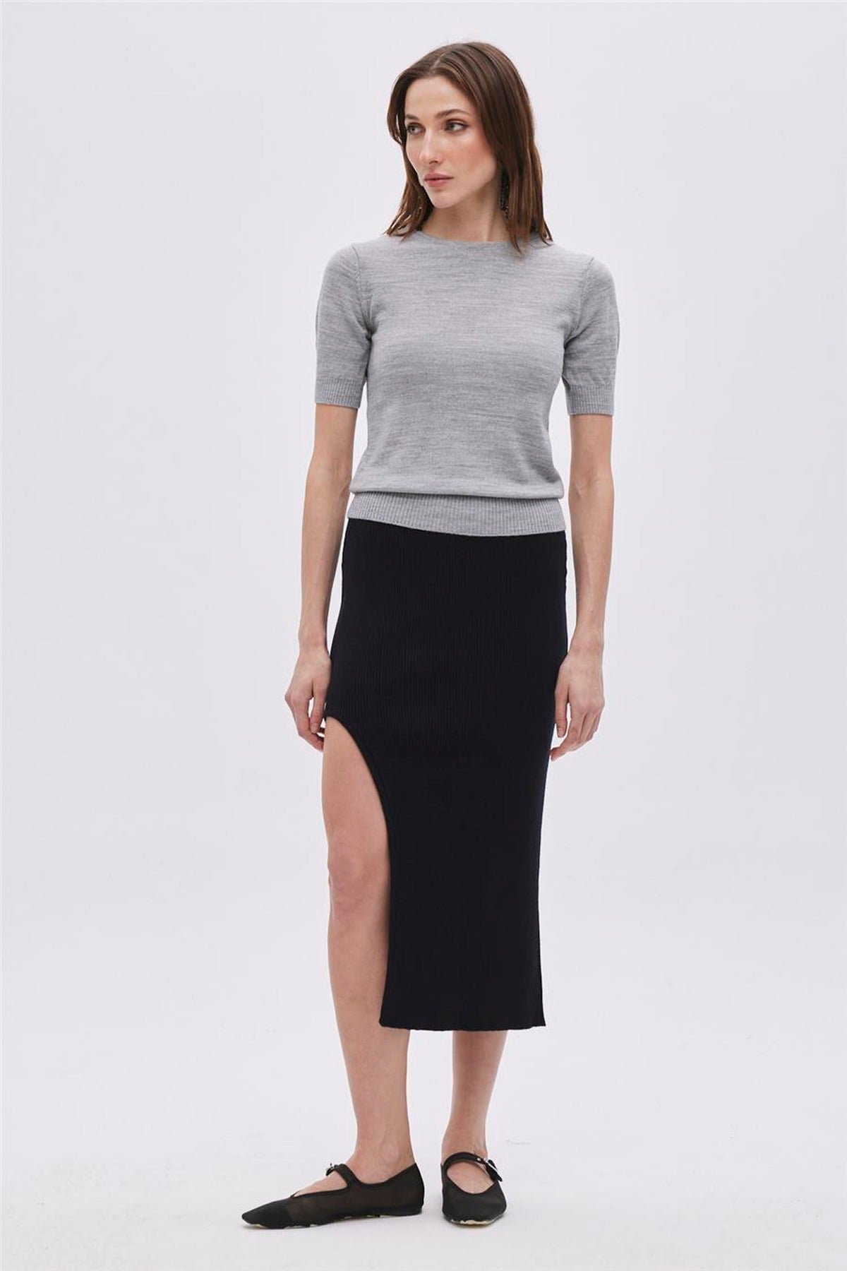 Short Sleeve Knit Jumper