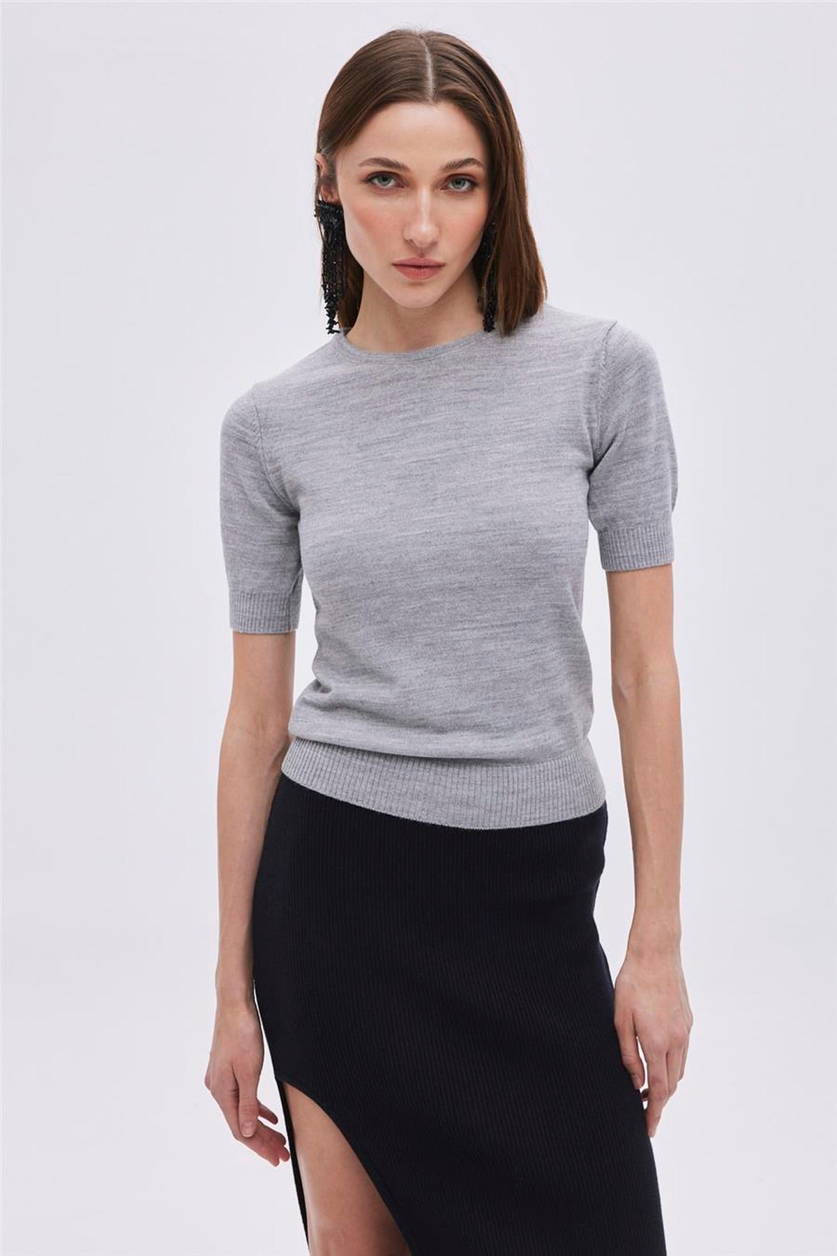 Short Sleeve Knit Jumper