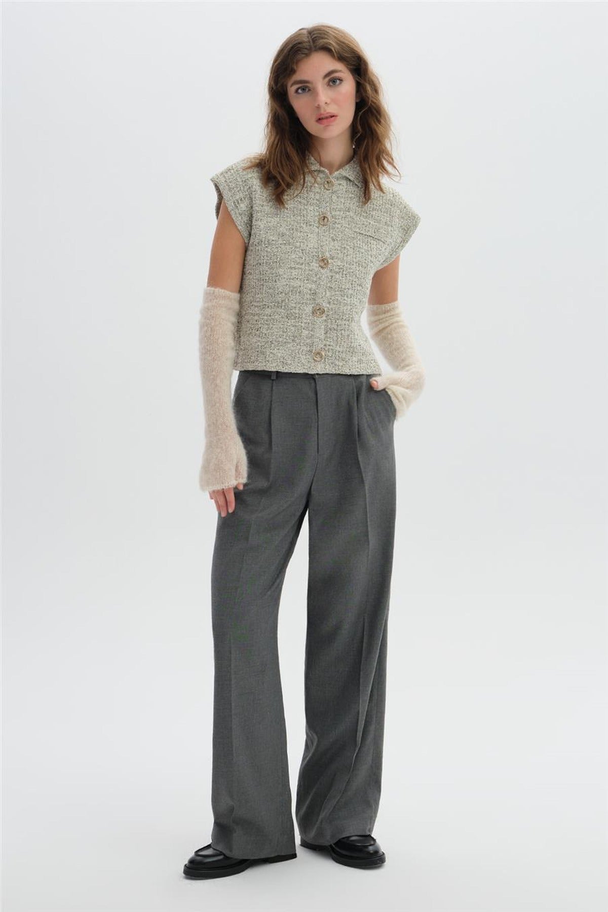 Wide-Leg Palazzo Trousers