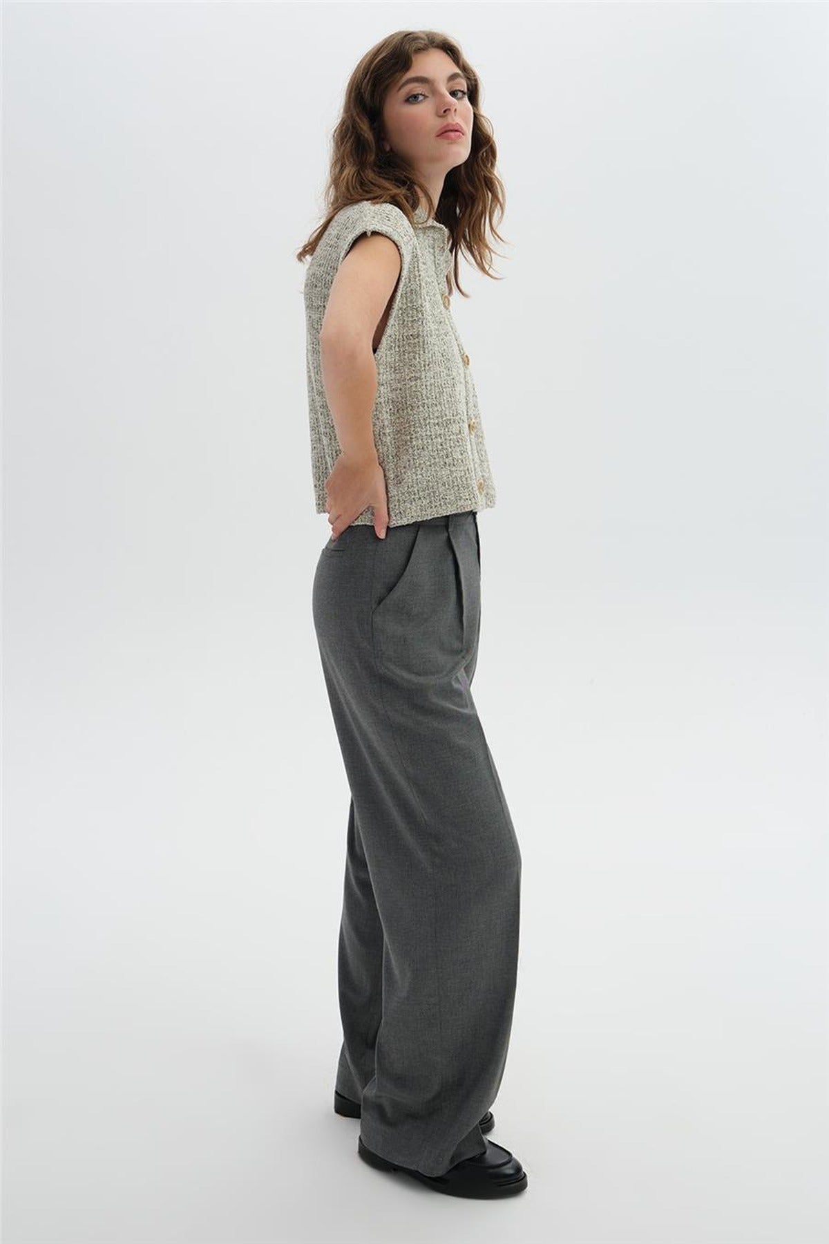 Wide-Leg Palazzo Trousers