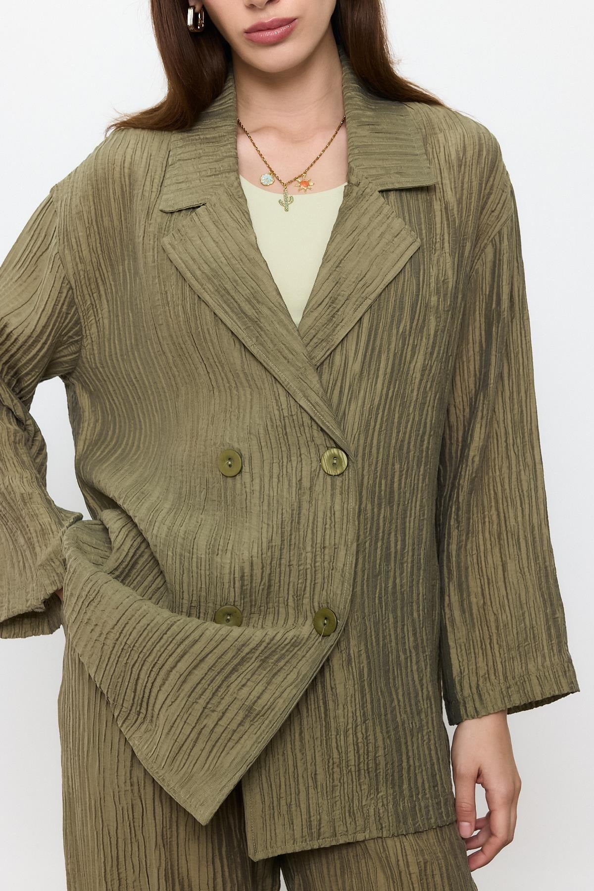 Ribbed Dad Fit Jacket