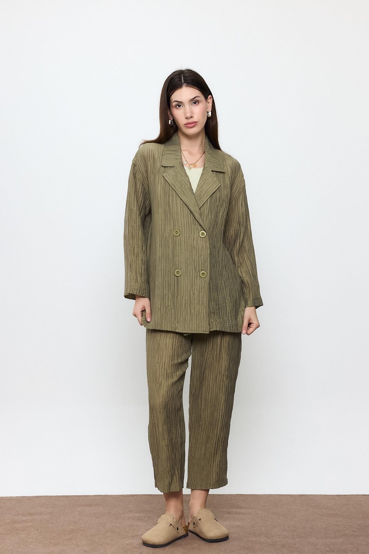 Ribbed Dad Fit Jacket