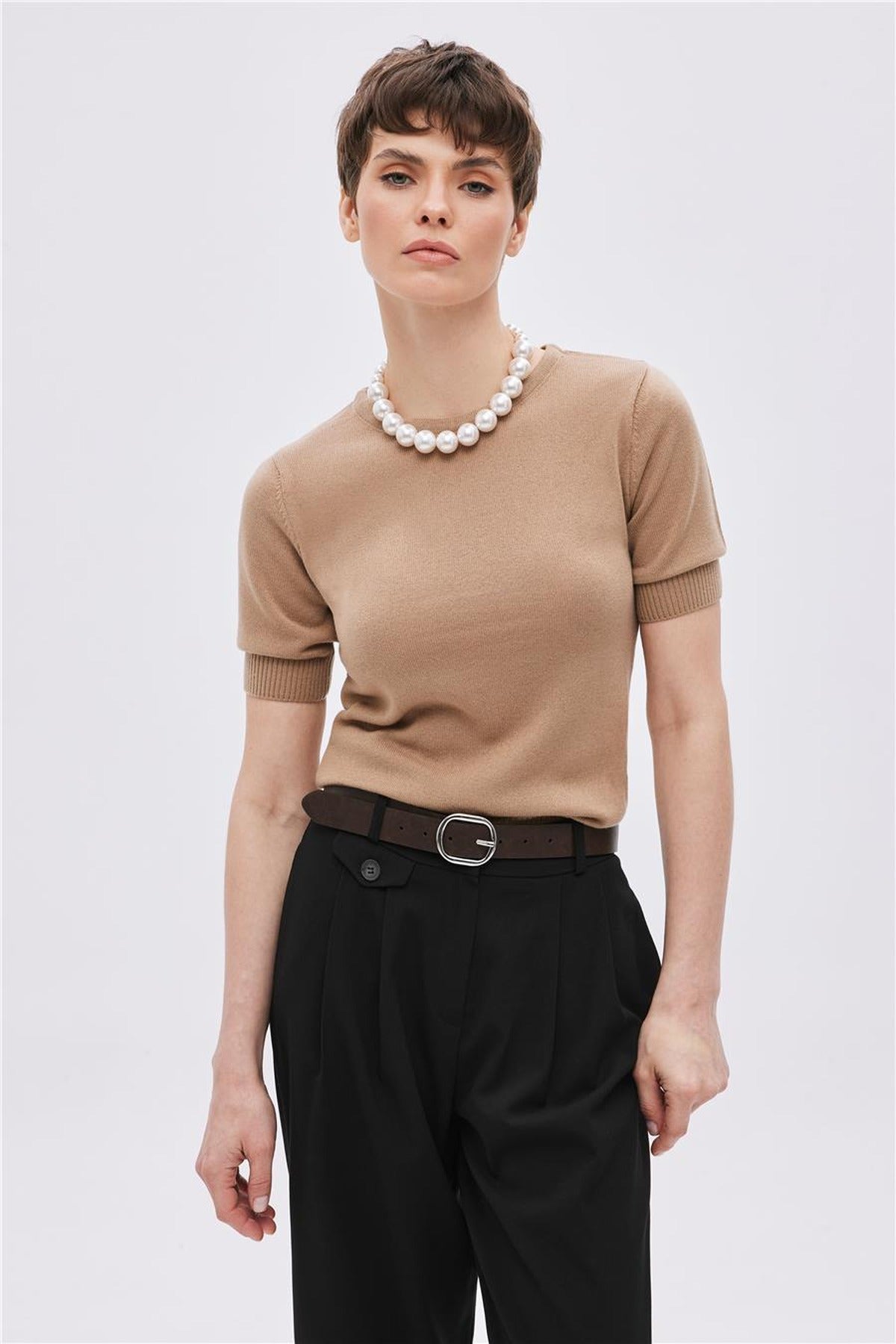 Short Sleeve Knit Jumper