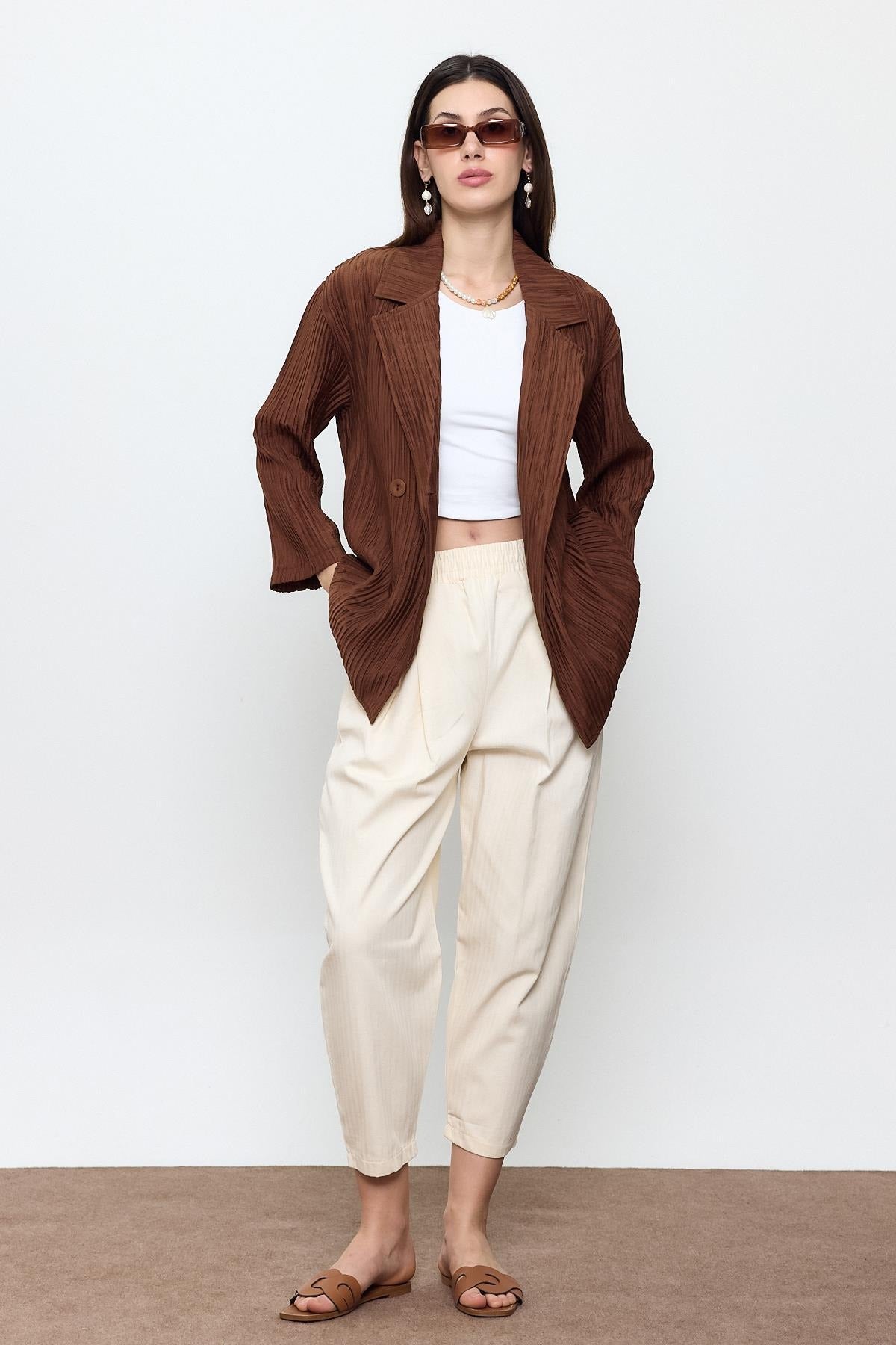 Ribbed Dad Fit Jacket