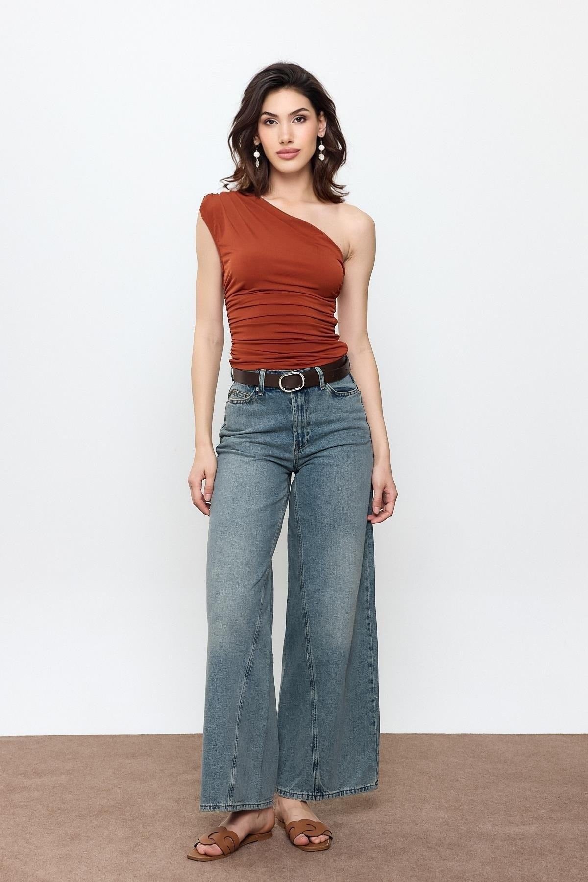 One-Shoulder Blouse
