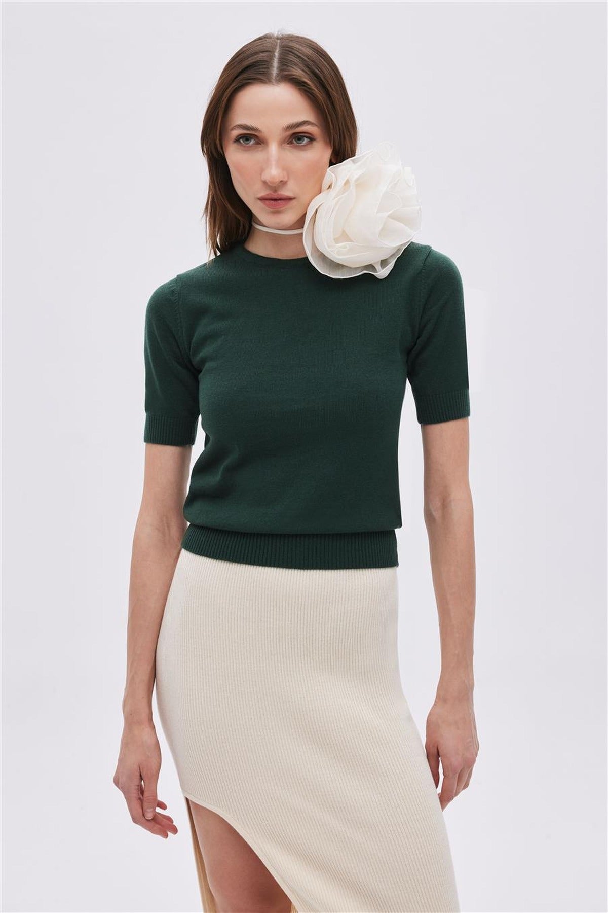 Short Sleeve Knit Jumper