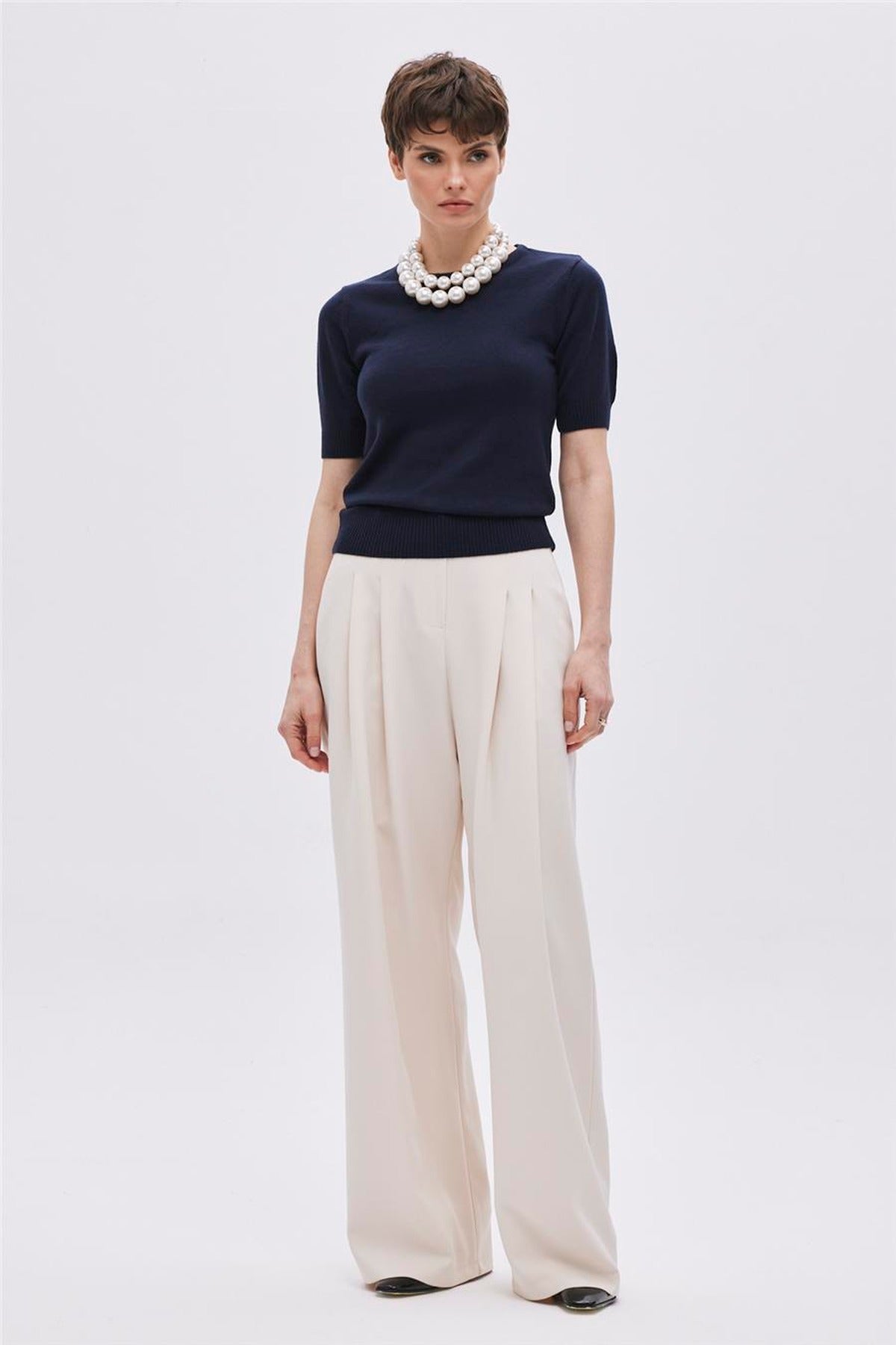 Short Sleeve Knit Jumper