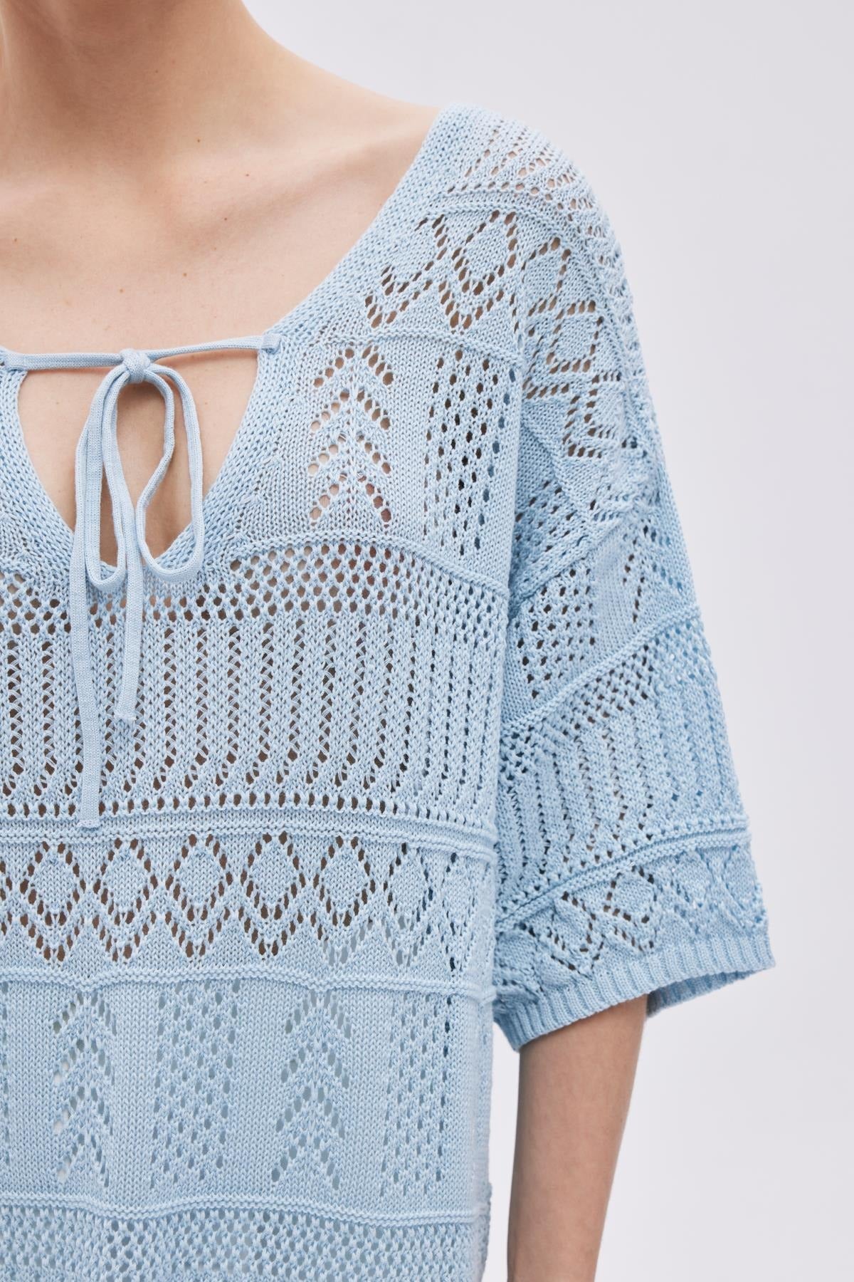 Openwork Oversized Knit Dress