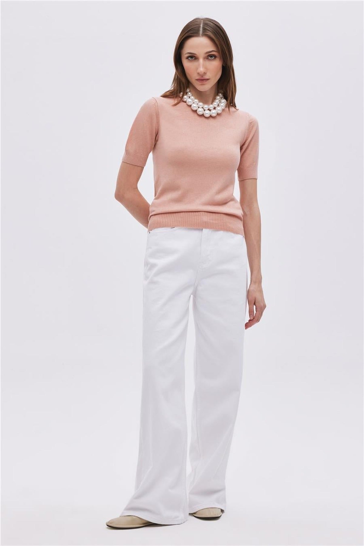 Short Sleeve Knit Jumper