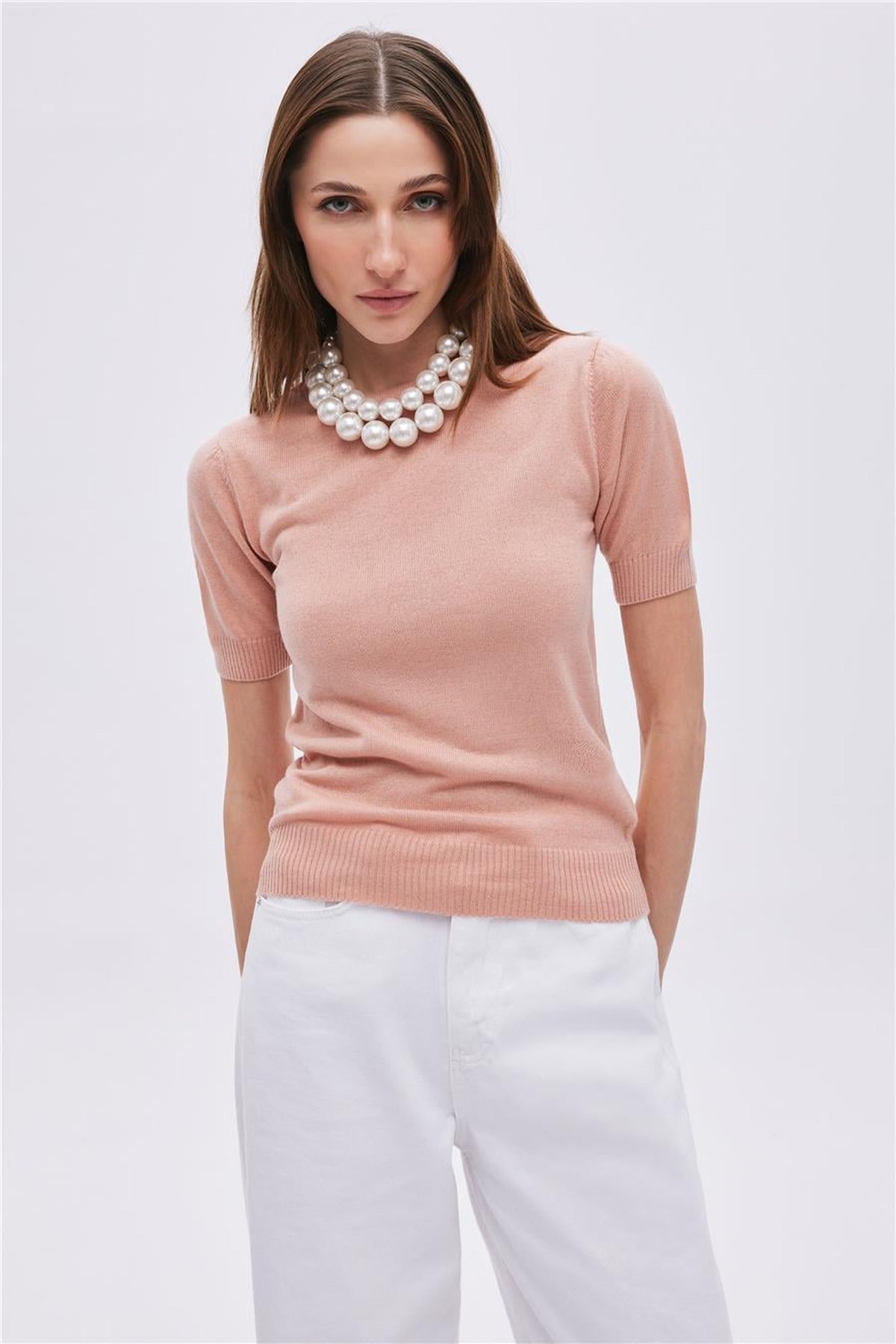 Short Sleeve Knit Jumper
