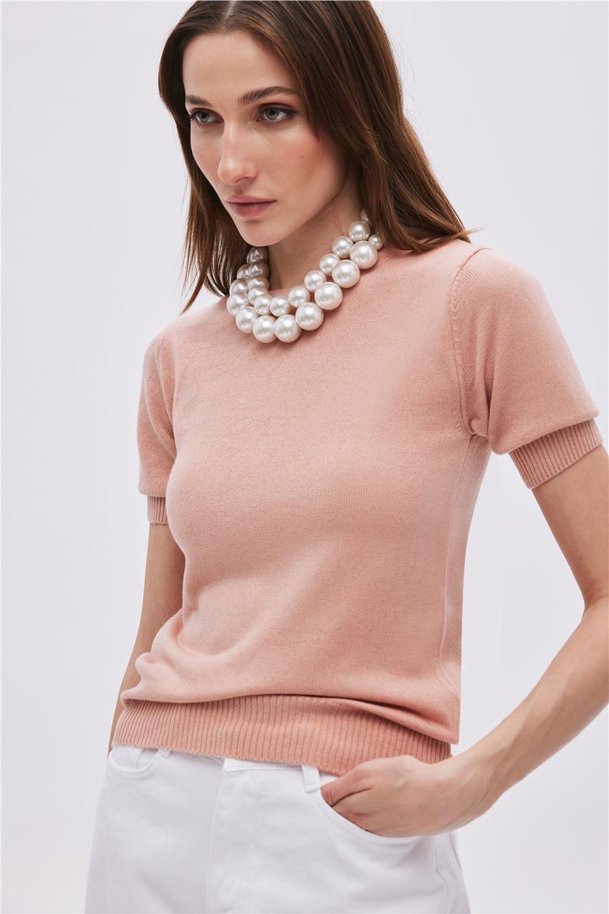 Short Sleeve Knit Jumper