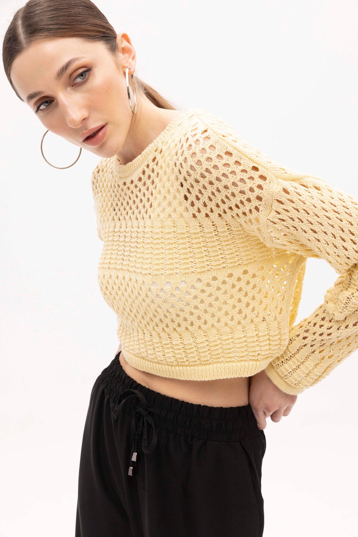 Openwork Knit Jumper