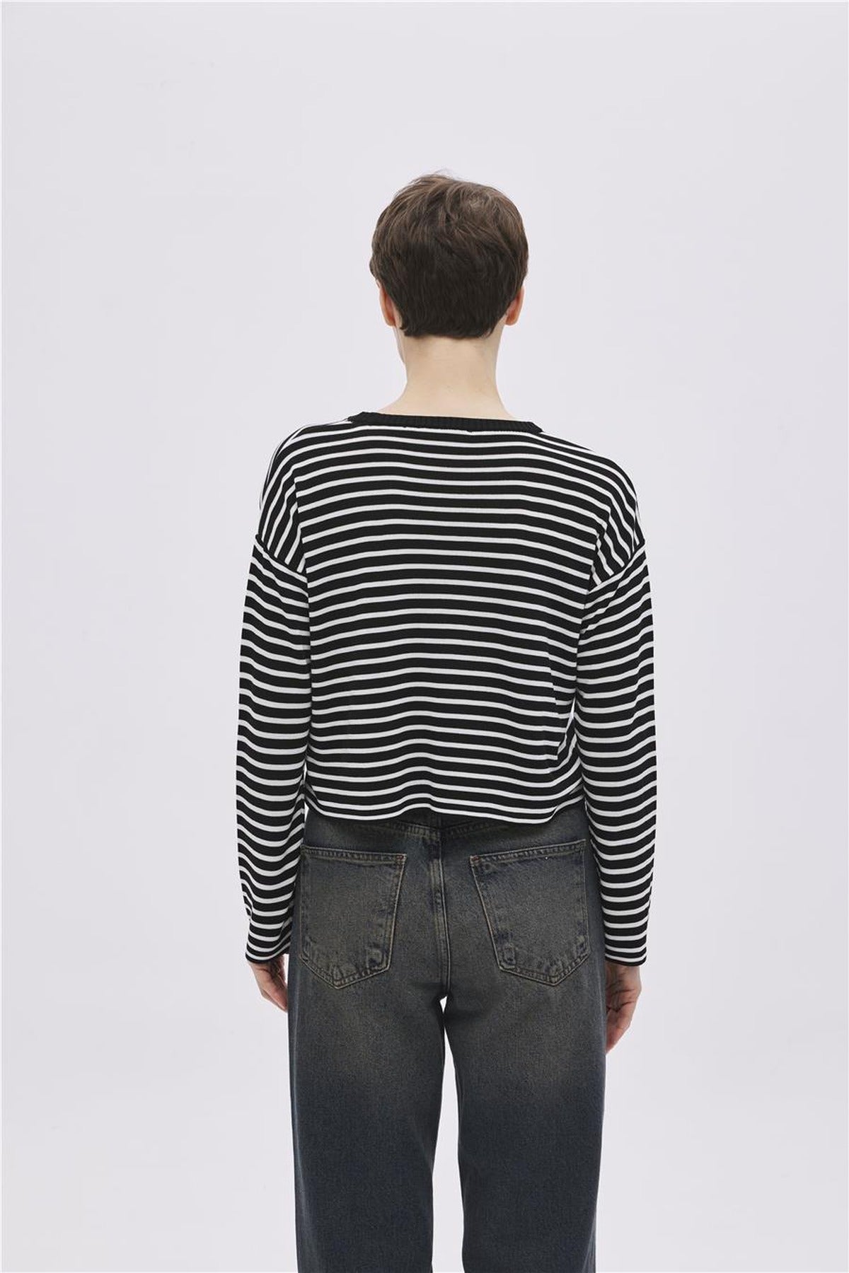 Striped Viscose Knit Jumper